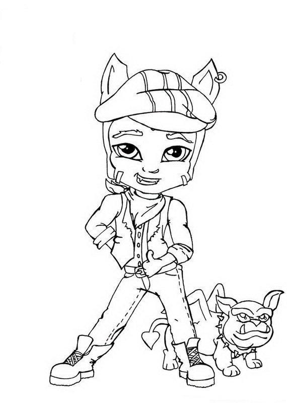 570x800 Clawd Wolf Little Boy Monster High Coloring Page