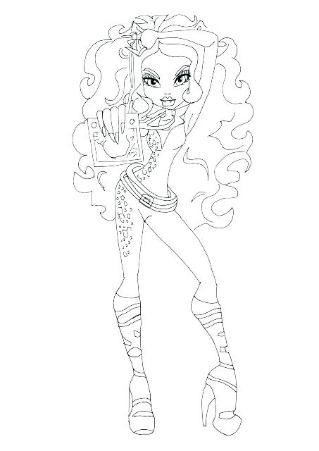 453x640 Monster High Clawdeen Coloring Pages