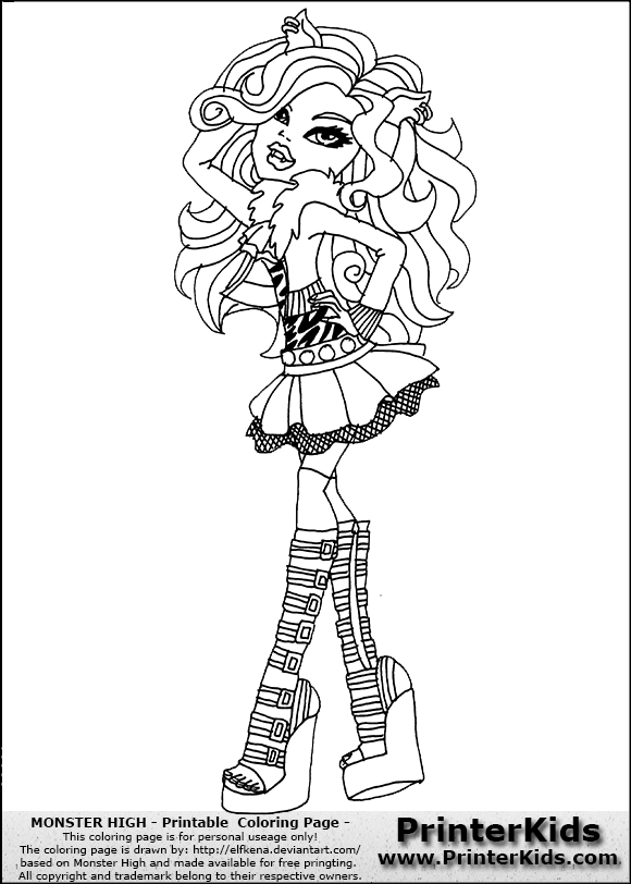 580x812 Clawdeen Wolf Coloring Pages Coloring Page Clawdeen Wolf