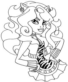 Clawdeen Wolf Monster High Coloring Page Coloring Pages 236x287 Clawdeen Wolf Monster High Coloring Page Coloring Pages