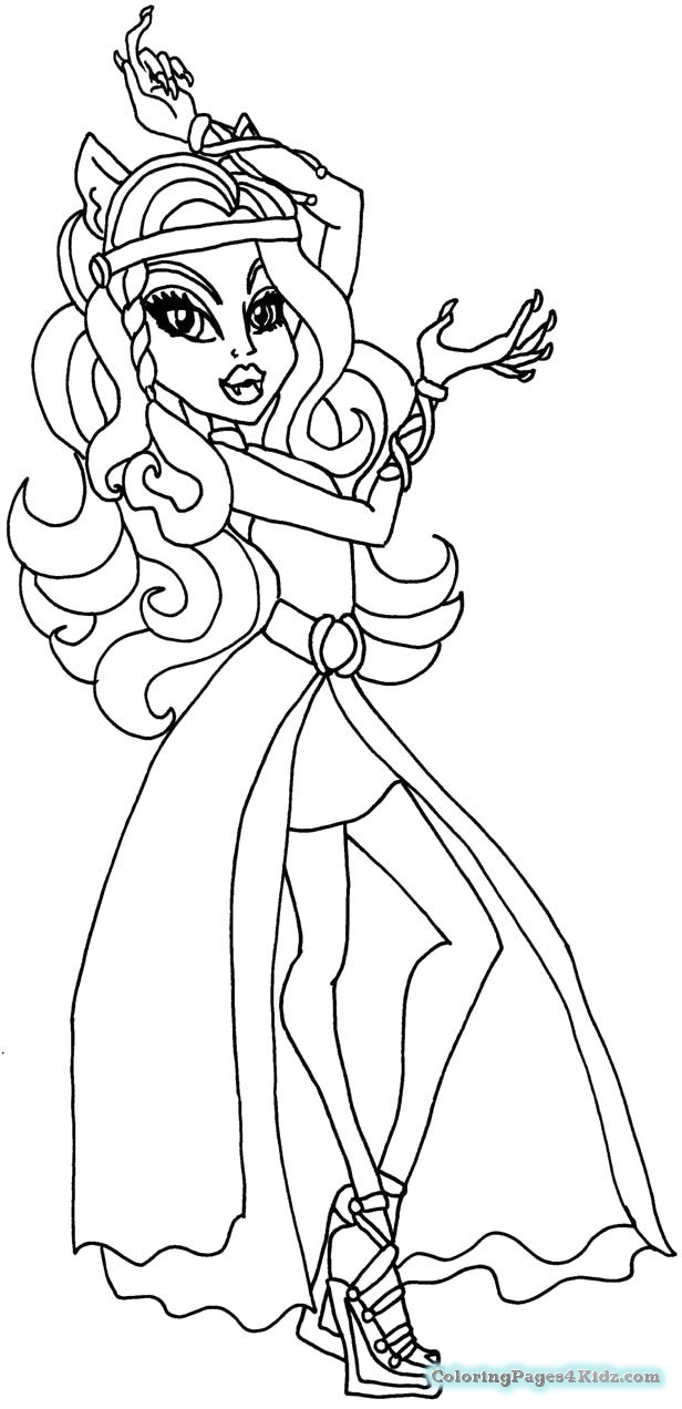 Monster High Coloring Pages Clawdeen Wolf Coloring Pages For Kids 616x1272 Monster High Coloring Pages Clawdeen Wolf Coloring Pages For Kids