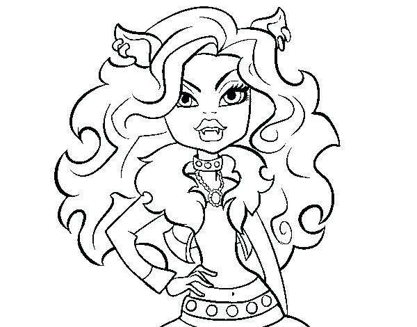 Monster High Coloring Pages Clawdeen Wolf Monster High Color Page 600x470 Monster High Coloring Pages Clawdeen Wolf Monster High Color Page