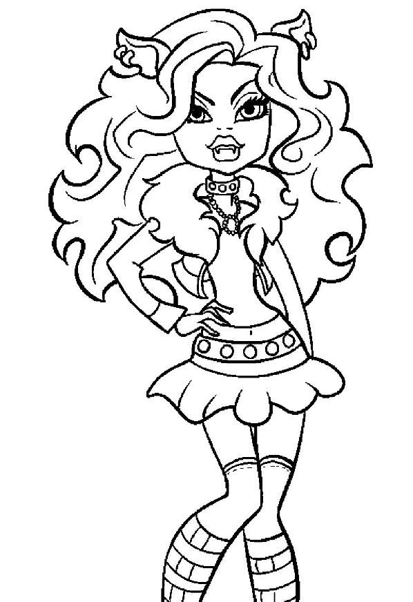 Coloring Page Monster High 598x872 Coloring Page Monster High
