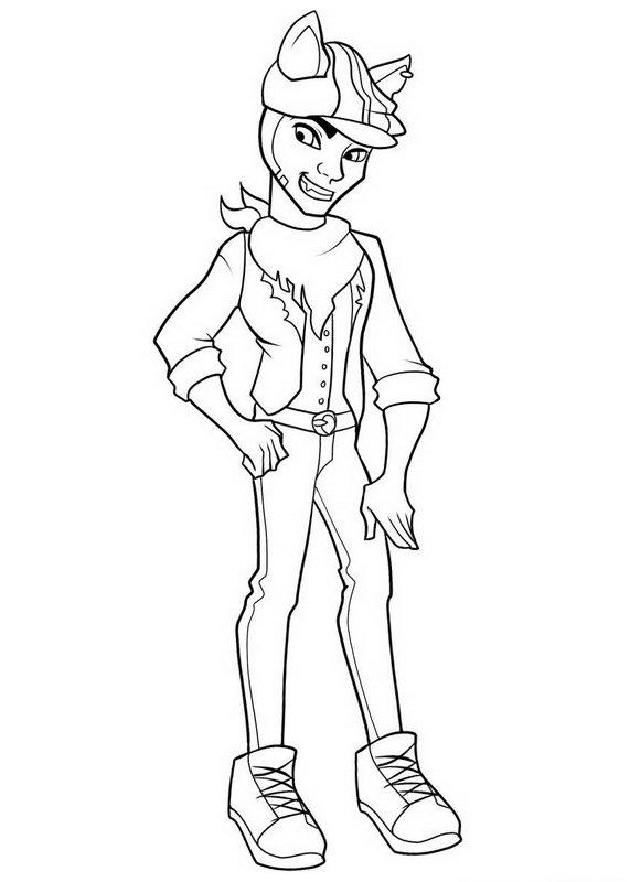 Clawd Wolf Monster High Coloring Page 571x800 Clawd Wolf Monster High Coloring Page