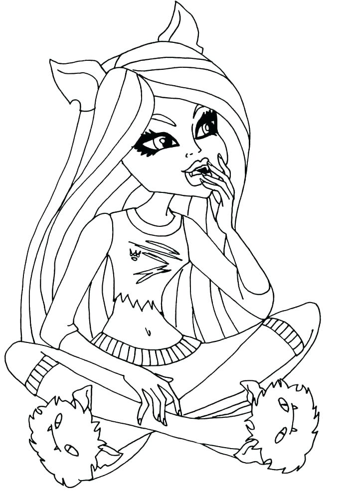 Clawdeen Wolf Coloring Page 700x993 Clawdeen Wolf Coloring Page