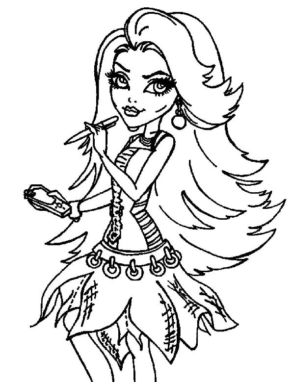 Kids N 32 Coloring Pages Of Monster High 595x779 Kids N 32 Coloring Pages Of Monster High