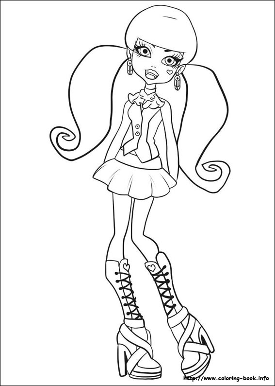 Monster High Coloring Picture Coloring 567x794 Monster High Coloring Picture Coloring
