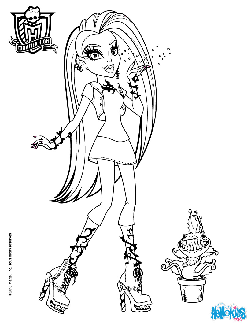 Coloring Pages Monster High Chewlian Venus Mc Flytrap Page Busy 821x1063 Coloring Pages Monster High Chewlian Venus Mc Flytrap Page Busy