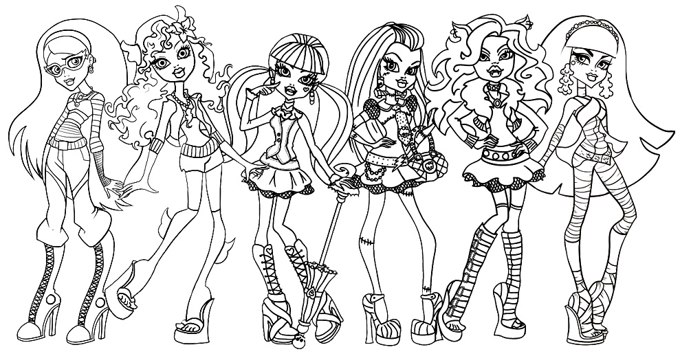Monster High Halloween Coloring Pages Monster High Girl Coloring 989x518 Monster High Halloween Coloring Pages Monster High Girl Coloring