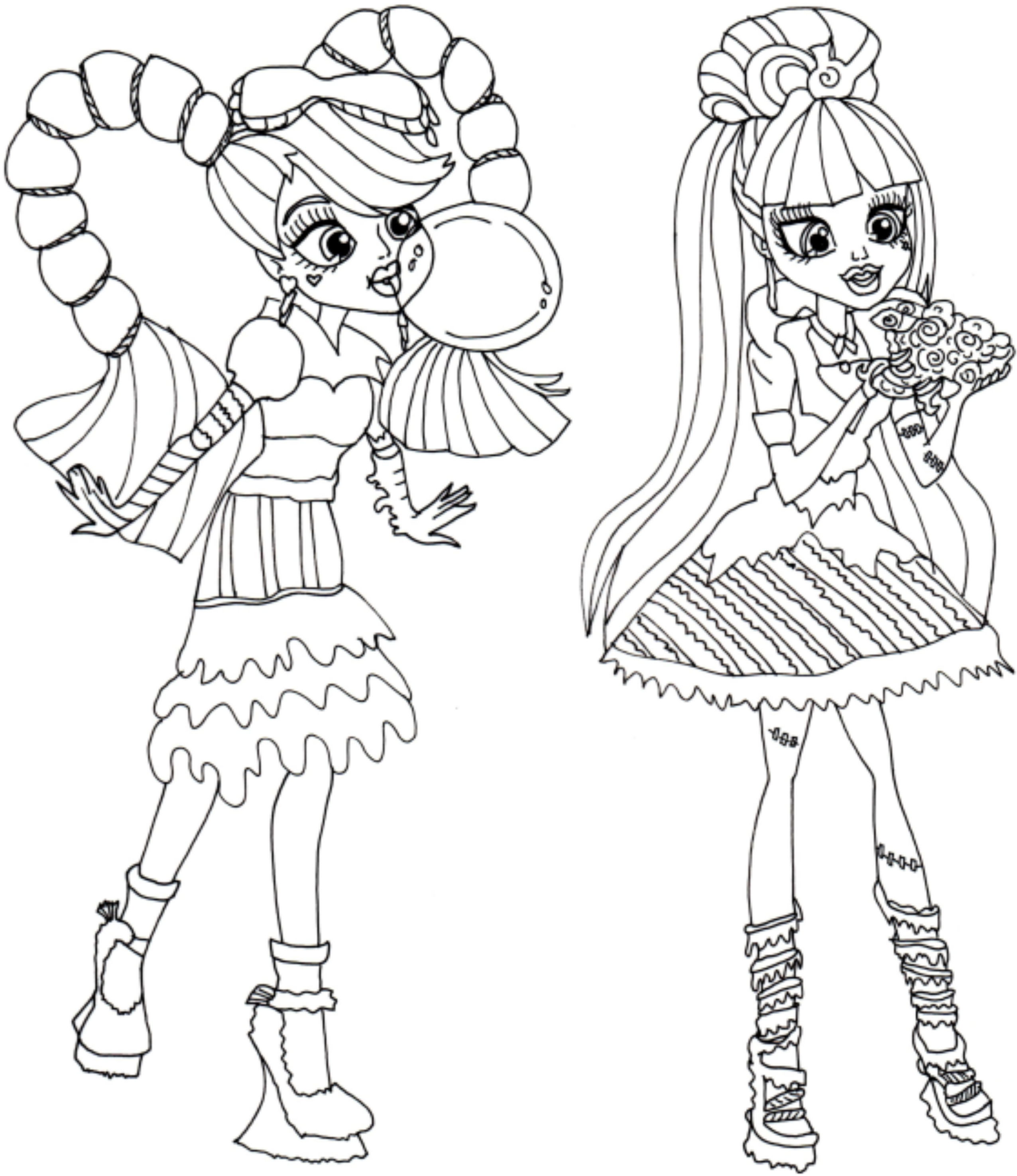 Exclusive Coloring Pages Of Monster High Chara 2551x2948 Exclusive Coloring Pages Of Monster High Chara