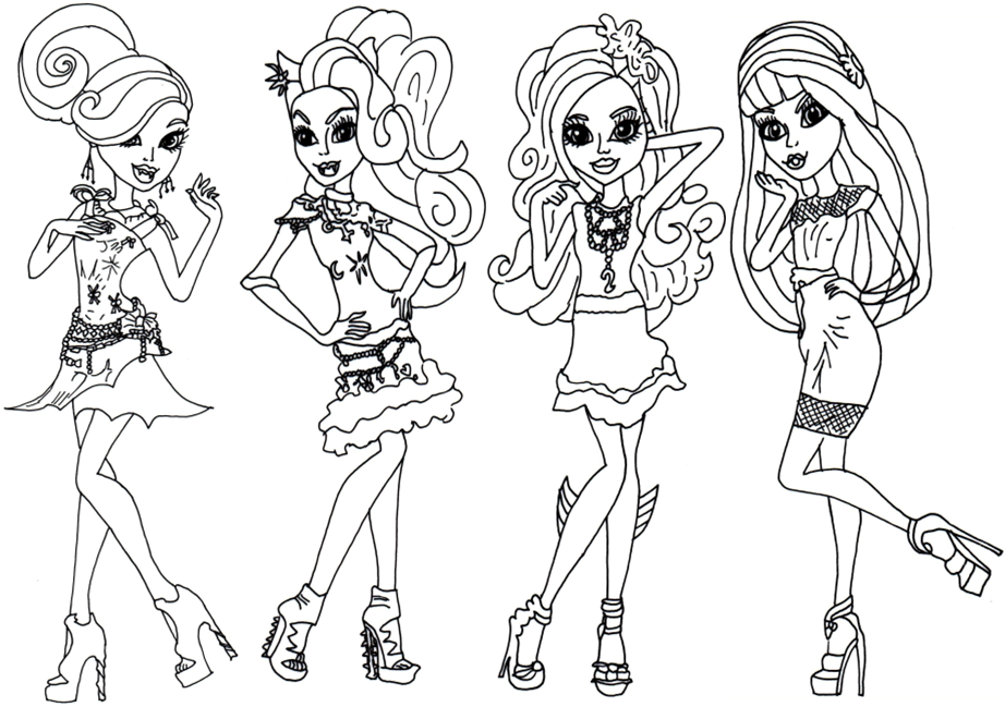 Monster High Coloring Pages All Characters 36379 922x649 Monster High Coloring Pages All Characters 36379