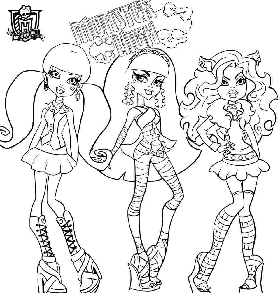 Monster High Coloring Pages All Characters Printable 960x1003 Monster High Coloring Pages All Characters Printable