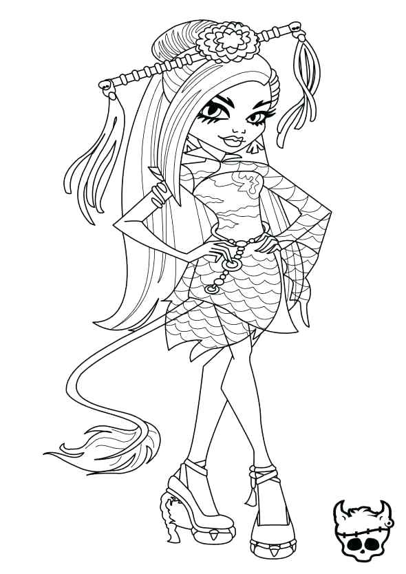 Moster High Coloring Pages Monster High Printable Coloring Pages 590x834 Moster High Coloring Pages Monster High Printable Coloring Pages