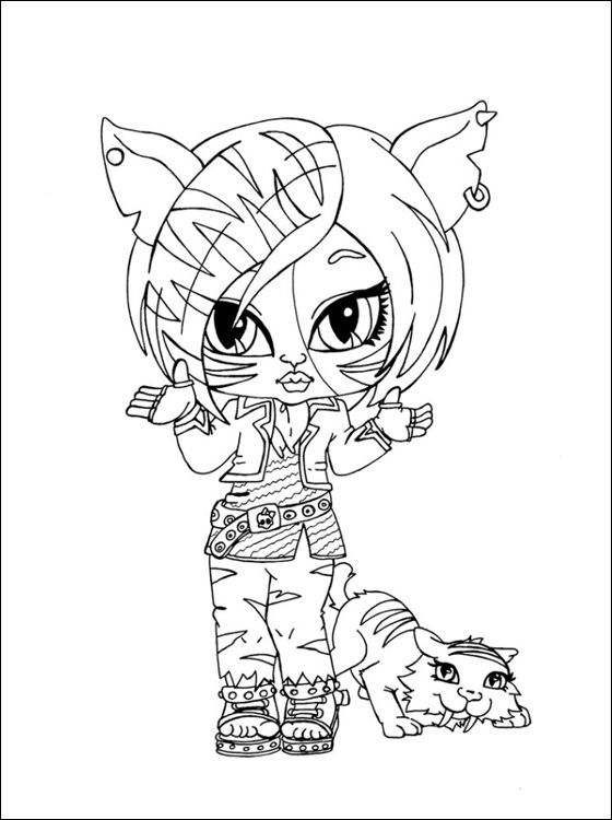Monster High Coloring Pages To Print Toralei Stripe Anime Games 560x750 Monster High Coloring Pages To Print Toralei Stripe Anime Games