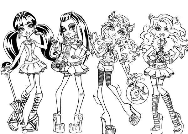 Fashion Show In Monster High Coloring Page Color Luna 600x427 Fashion Show In Monster High Coloring Page Color Luna