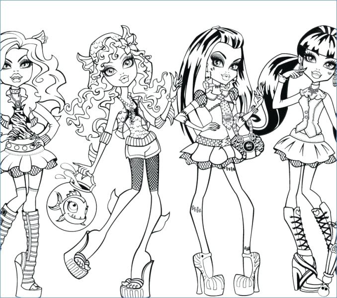 Monster High Logo Coloring Pages Monster High Coloring Pages Catty 678x600 Monster High Logo Coloring Pages Monster High Coloring Pages Catty
