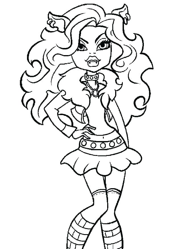 Monster High Coloring Page Icontent 598x872 Monster High Coloring Page Icontent