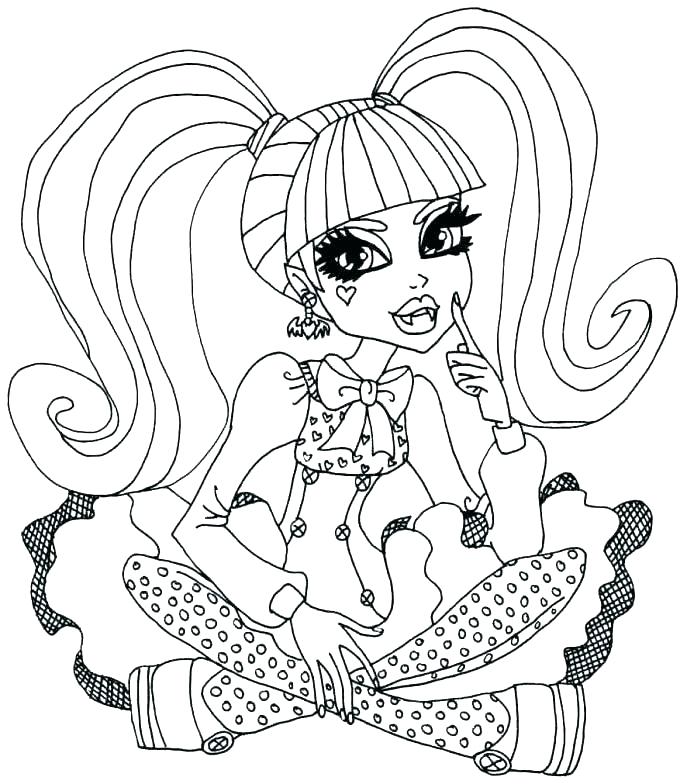 Monster High Coloring Page 687x784 Monster High Coloring Page