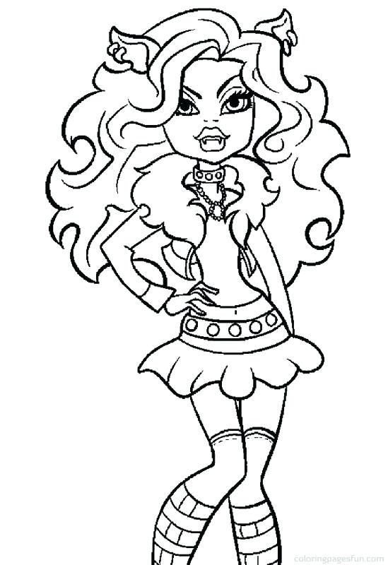 549x800 Monster High Coloring Pages Clawdeen Wolf Monster High Wolf