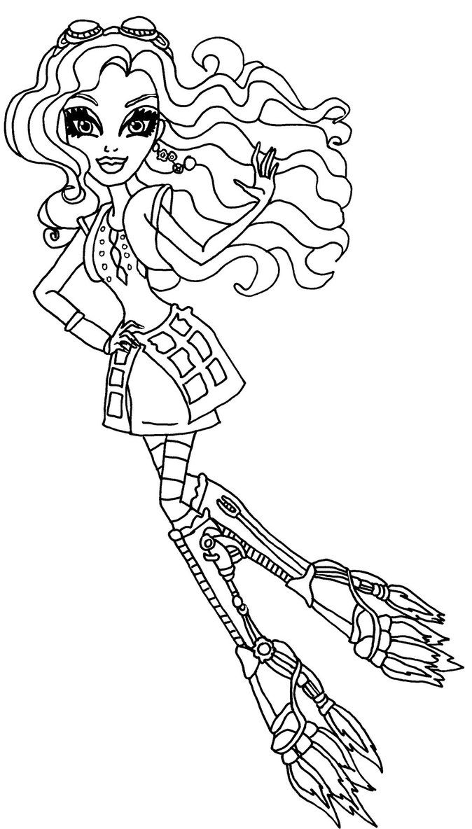 674x1184 Monster High Robecca Coloring Pages