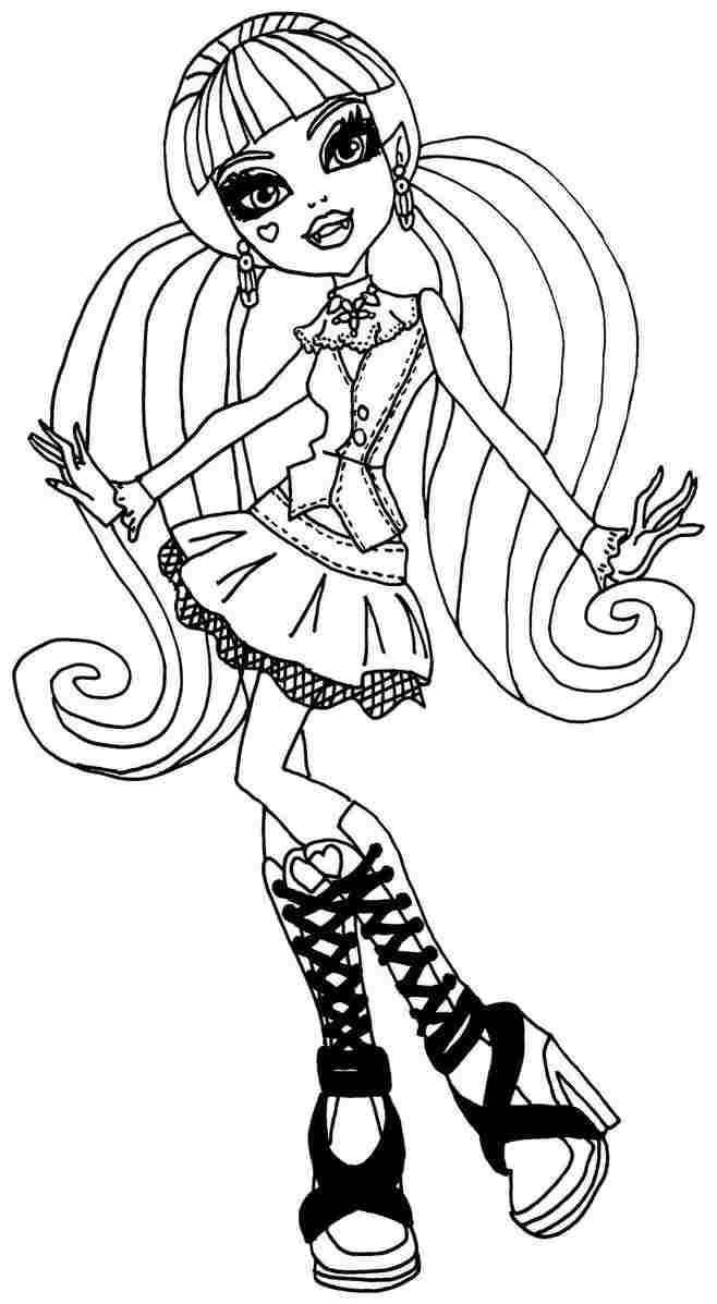 658x1197 Monster High Coloring Pages Draculaura Sheets In Fancy Image 7