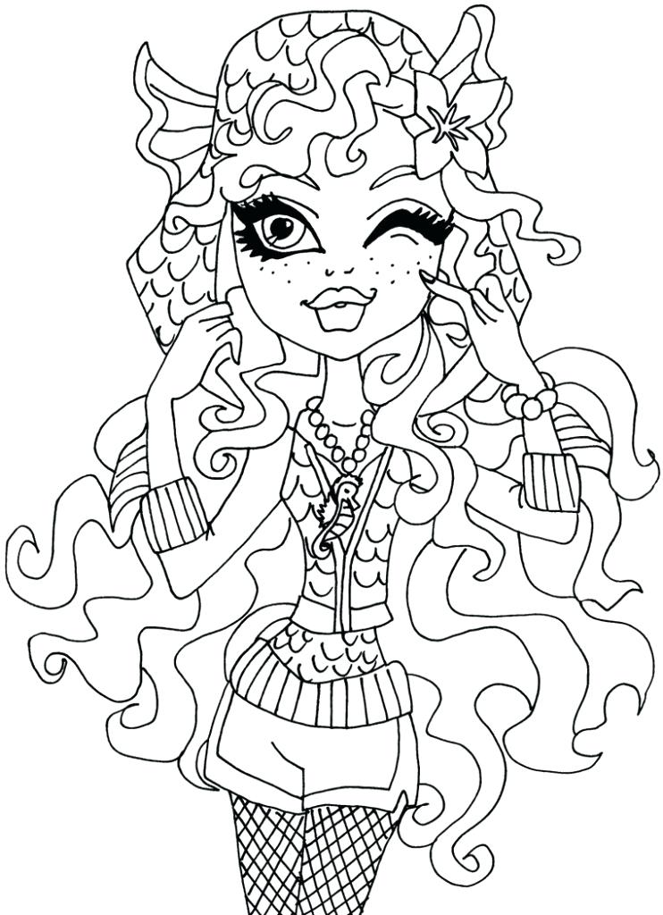 742x1024 Monster High Coloring Pages For Girls Printable Downloadable