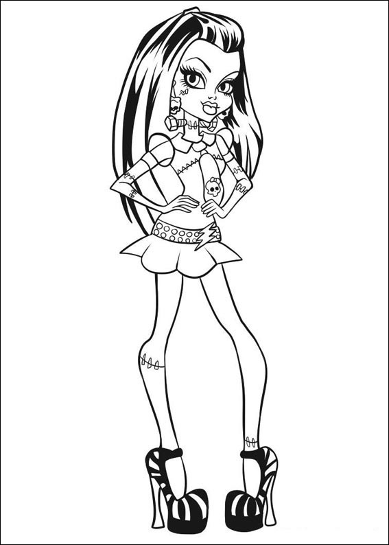 567x794 Monster High Coloring Pages For Kids. Printable. Online Coloring