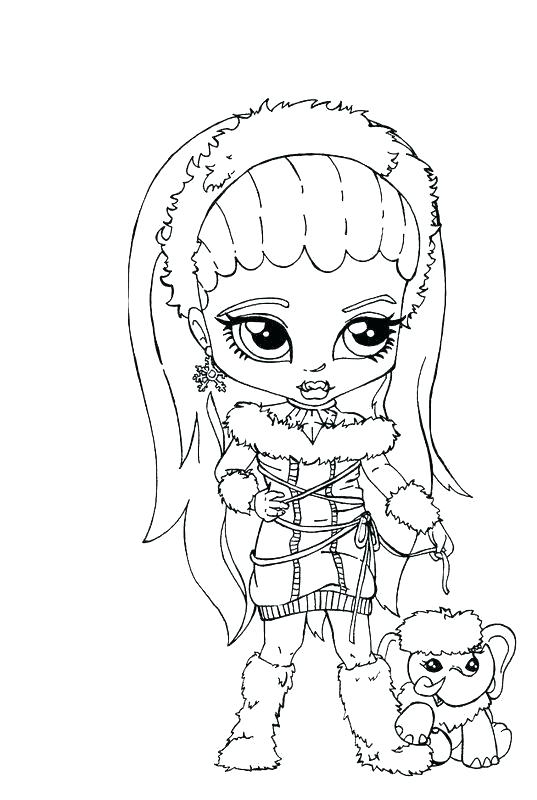 537x800 Monster High Doll Coloring Pages Monster High Little Wolf Coloring