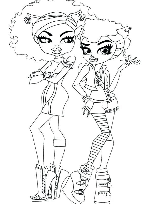 600x809 Monster High Coloring Pages Online Cliptext.co