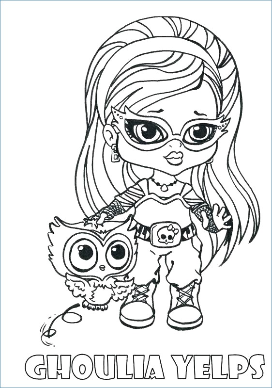 562x800 Ghoulia Yelps Little Girl Monster High Coloring Page