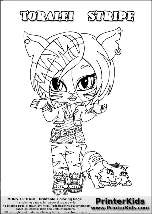 580x812 Monster High Monster High Toralei Coloring Pages