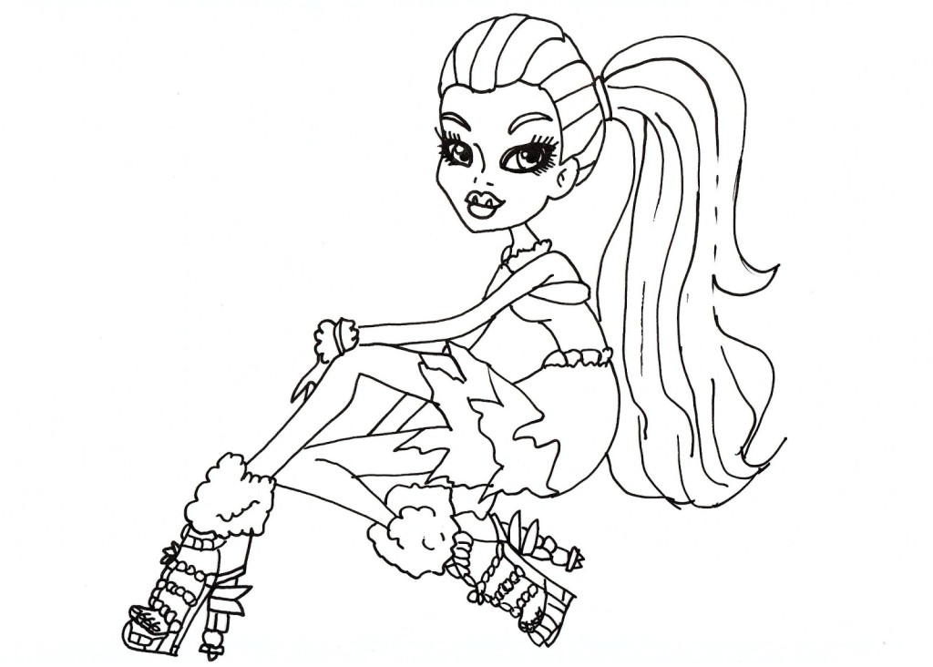 Monster High Skull Coloring Pages at GetColorings.com | Free printable ...