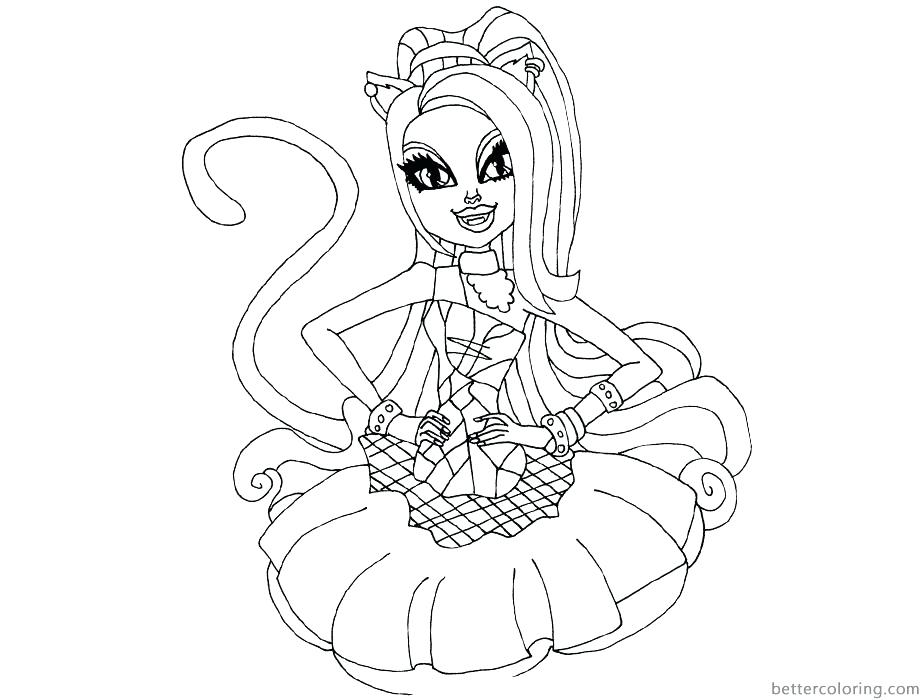 Catty Monster High Coloring Pages Free Printable Catty 922x700 Catty Monster High Coloring Pages Free Printable Catty