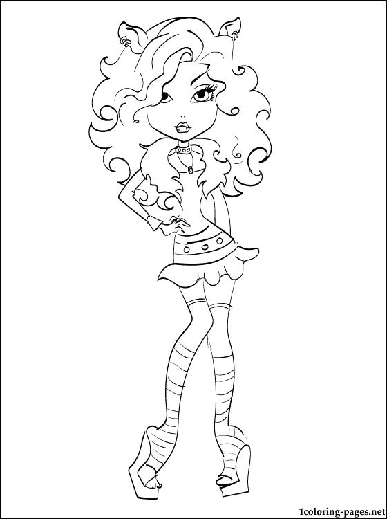 560x750 Monster High Clawdeen Coloring Pages Wolf Coloring Pages Wolf