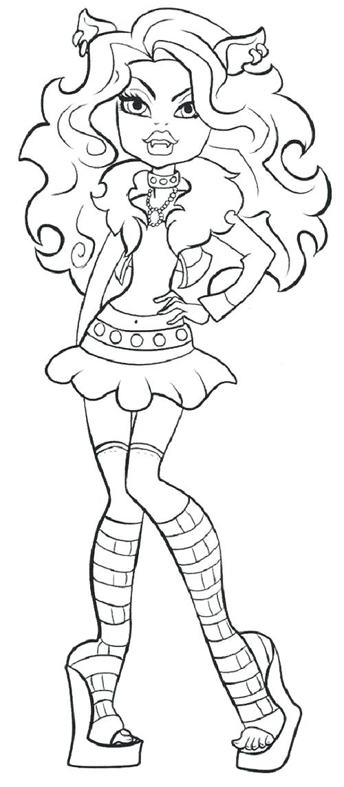 500x1142 Monster High Coloring Pages Clawdeen Wolf Wolf Is Photo Model