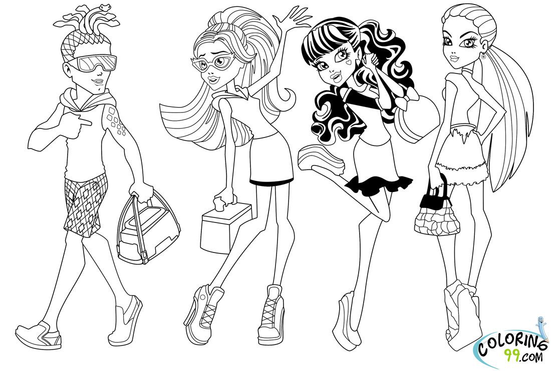 1100x742 Paris Coloring Monster High Travel Scaris Coloring Pages