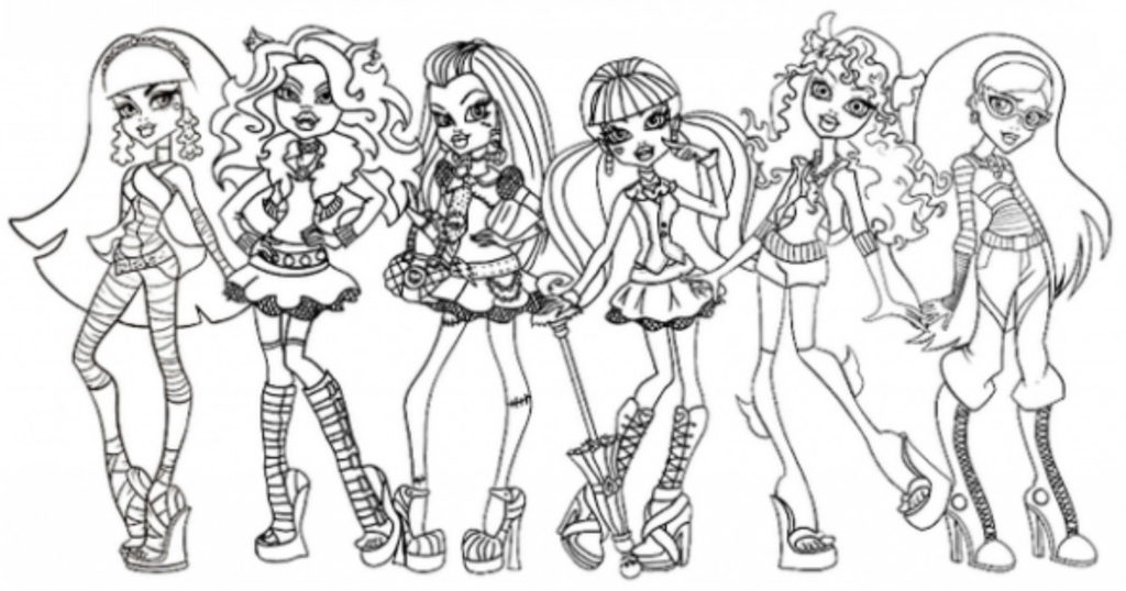 Monster High Coloring Pages All Monster Characters Printable 1024x538 Monster High Coloring Pages All Monster Characters Printable