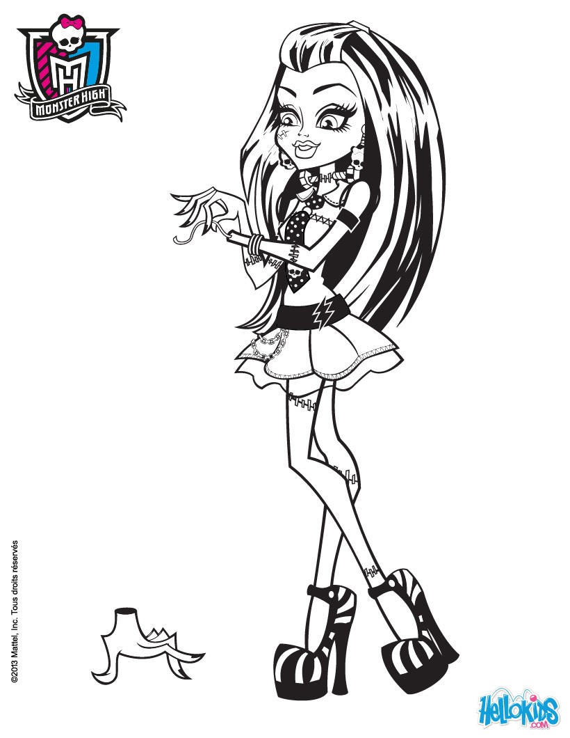 Monster High Coloring Pages Frankie Stein 820x1060 Monster High Coloring Pages Frankie Stein