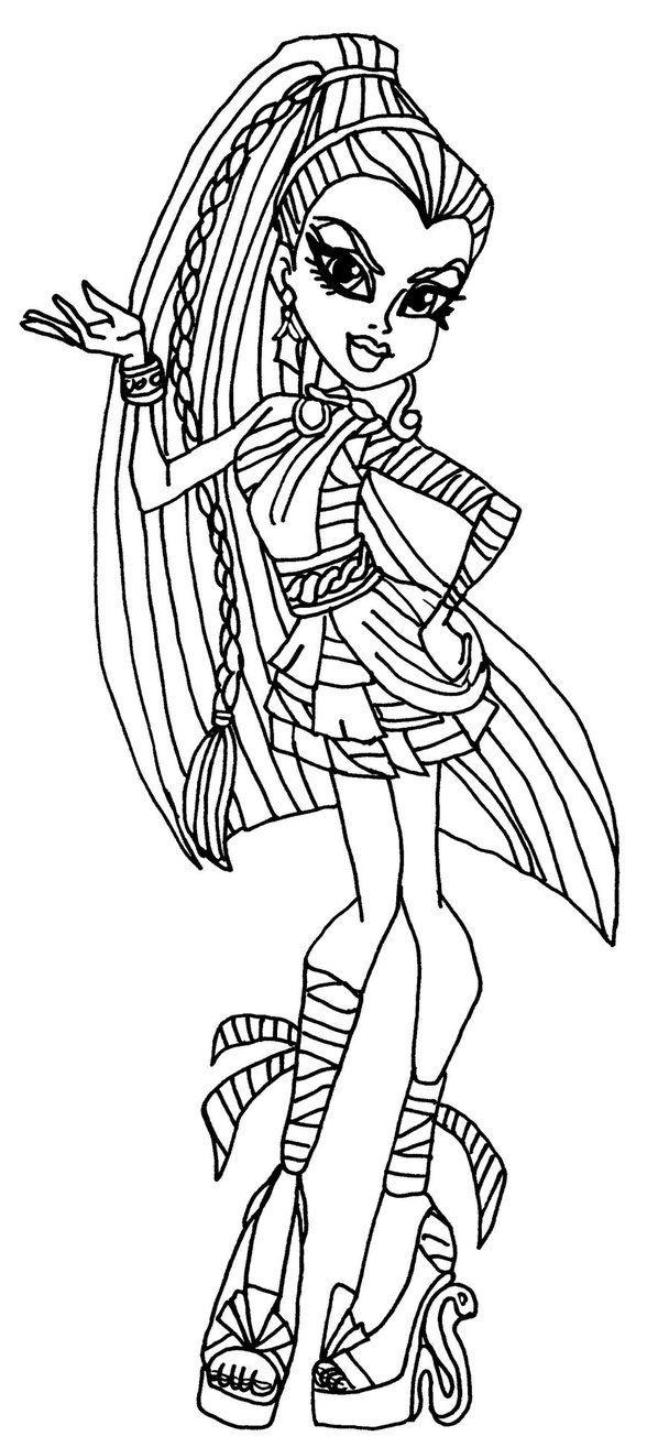 Monster High Colouring Pages To Print Pictures 608x1314 Monster High Colouring Pages To Print Pictures
