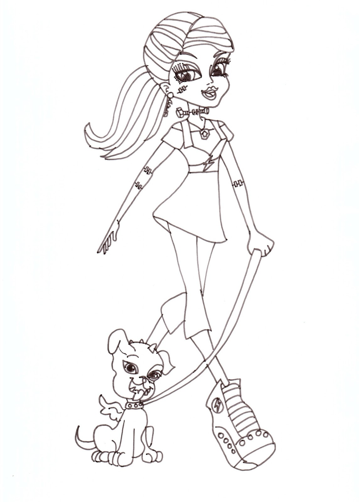 Trend Monster High Coloring Pages To Print 1144x1600 Trend Monster High Coloring Pages To Print