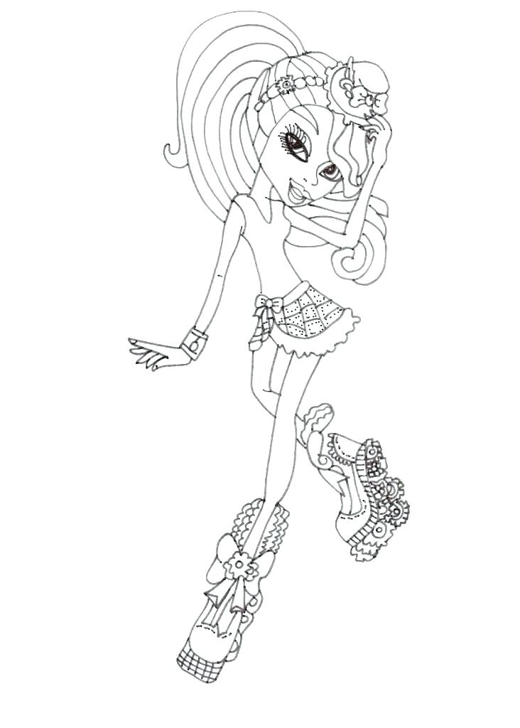 732x1024 Monster High Dolls Coloring Pages 11