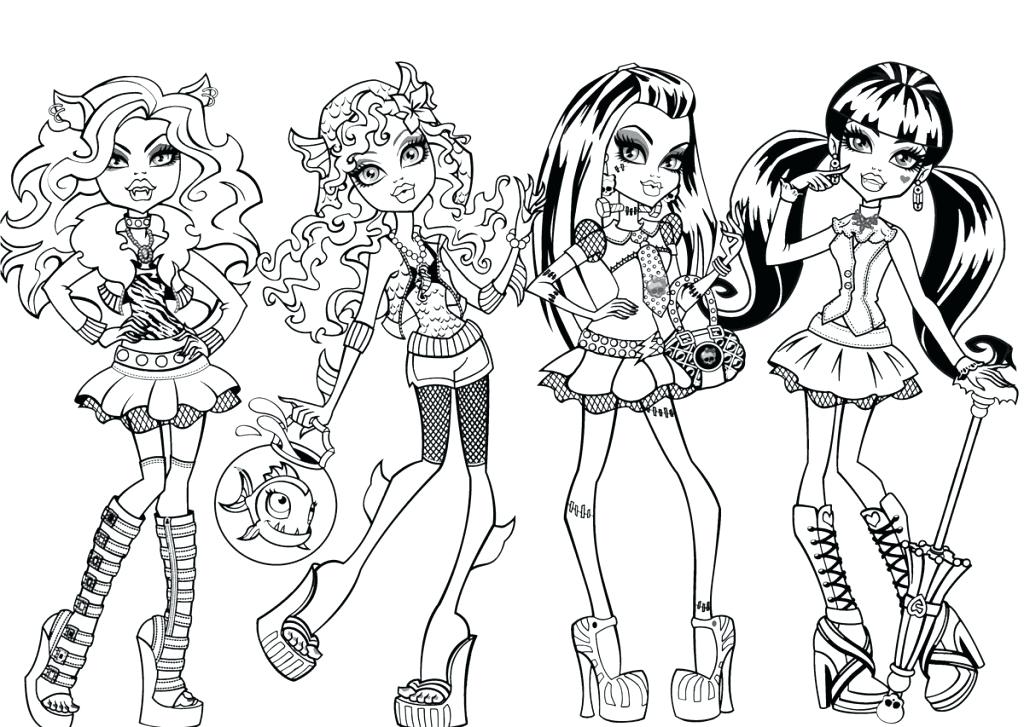 1024x727 Monster High Printable Coloring Pages Free Monster High Coloring