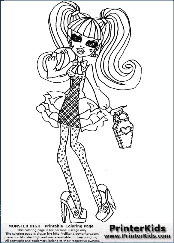 Monster High Draculaura Coloring Pages at GetColorings.com | Free ...