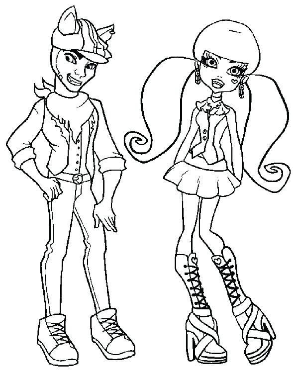 589x750 Kids N Funcom 32 Coloring Pages Of Monster High Draculaura Clawd