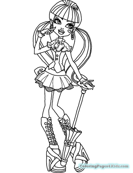 Monster High Draculaura Coloring Pages at GetColorings.com | Free ...