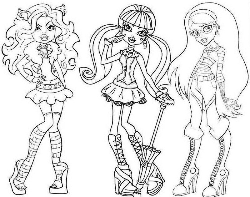 Monster High Draculaura Coloring Pages at GetColorings.com | Free ...