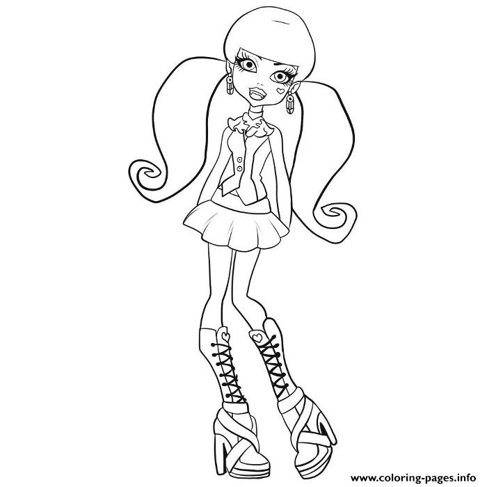 700x700 Print Monster High Draculaura Coloring Pages 2 Color Monster