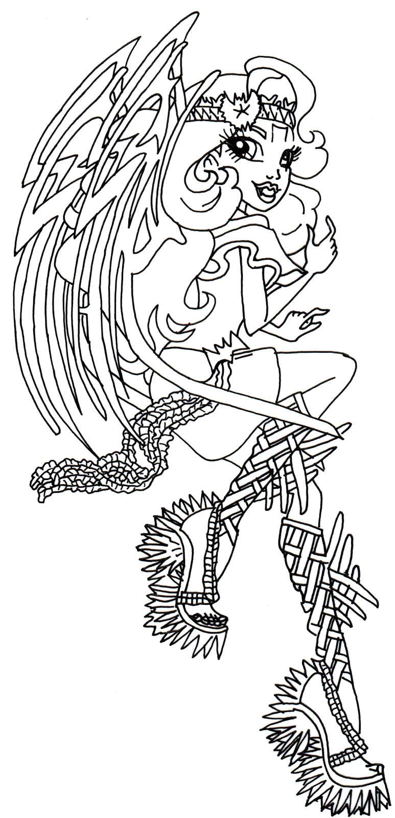773x1600 Monster High Coloring Pages