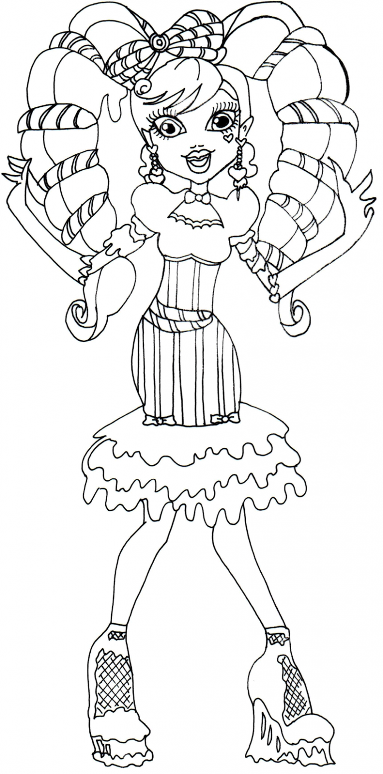 768x1550 Monster High Honey Swamp Coloring Pages Best