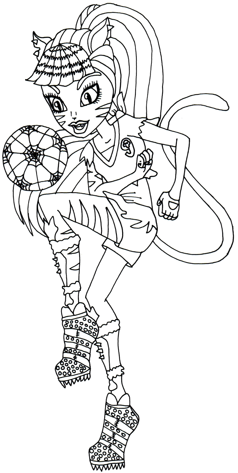 806x1600 Monster High Toralei Coloring Pages
